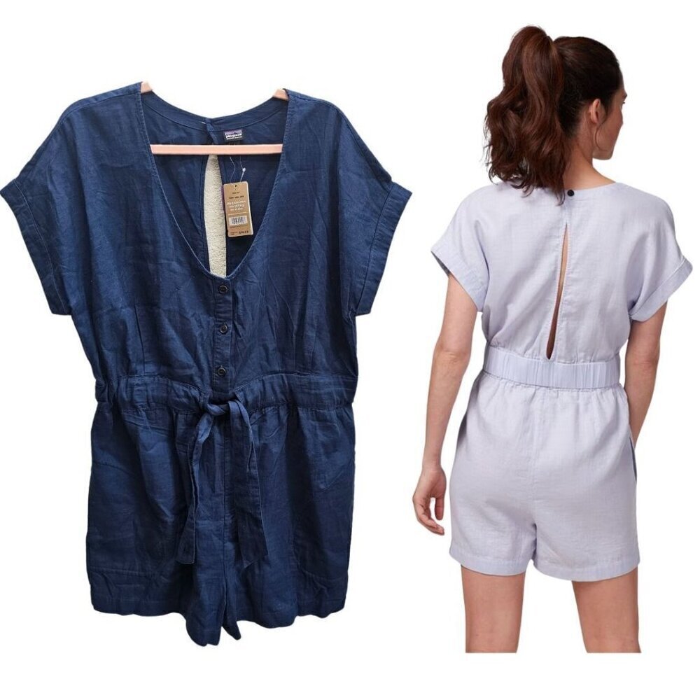 Patagonia Organic Cotton Gauze Romper Open back Large NWT